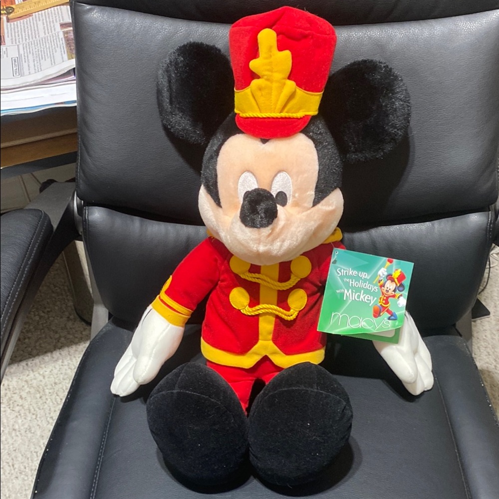 Disney Mickey Mouse Red and Black Stuffed Animal